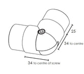EURO OFFSET 38MM DIAMETER SWIVEL JOINER